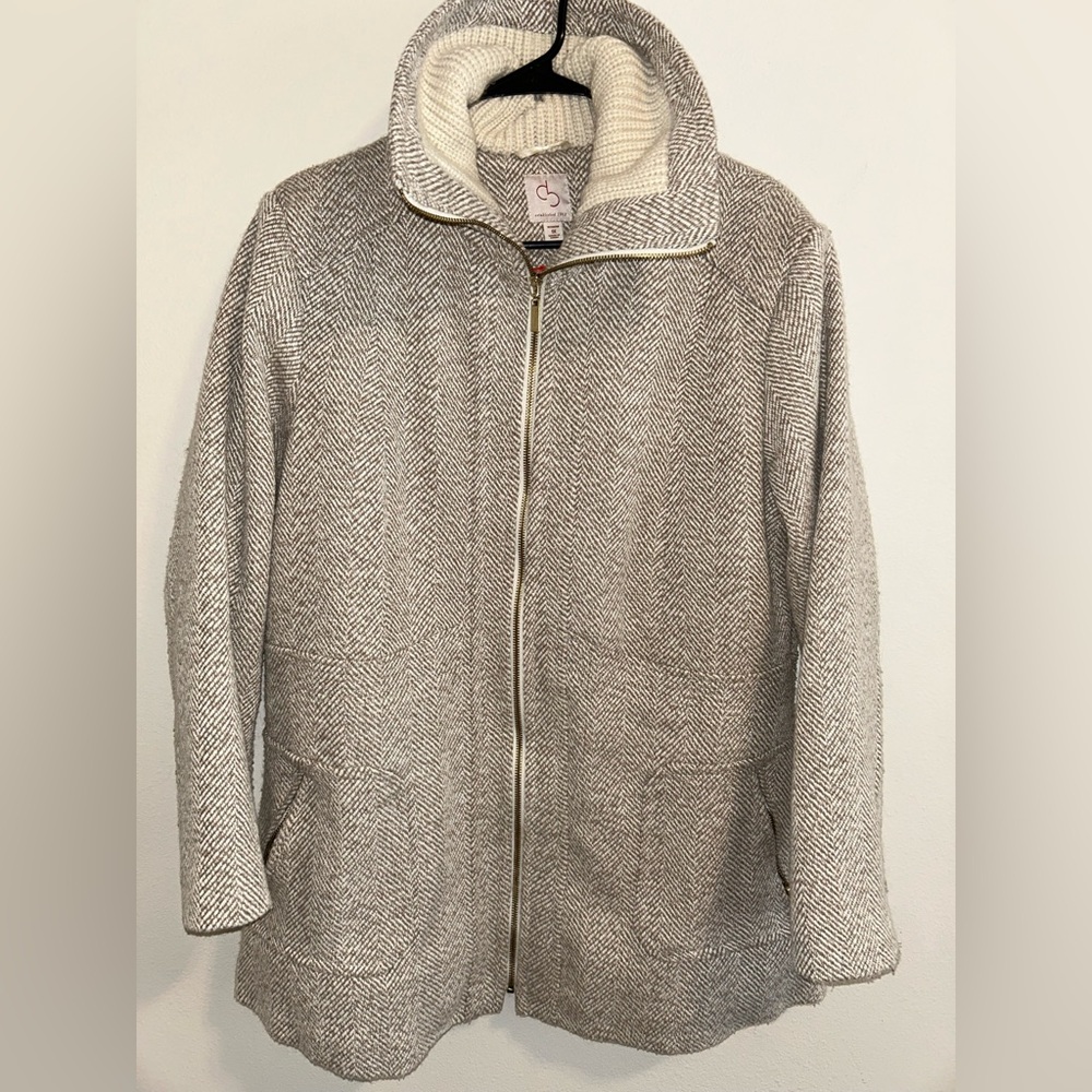 Women's Gray Herringbone Jacket